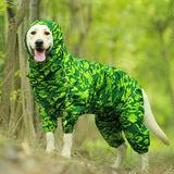 Pet Dog Raincoat Reflective Waterproof Zipper Clothes High Neck Hooded Jumpsuit For Small Big Dogs Overalls Rain Cloak Labrador