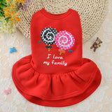 Cute Dog Dress Dog Clothes For Small Dogs Fashion Pink Red Dog Skirt Cute Sleeveless Princess Dress Puppy Pet Cat Cotton Costume