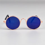 Cute & Funny Pet Sunglasses Classic Retro Circular Metal Prince Sunglasses for Cats or Small Dogs Fashion Cat Glasses