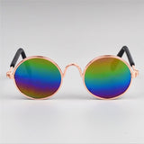 Cute & Funny Pet Sunglasses Classic Retro Circular Metal Prince Sunglasses for Cats or Small Dogs Fashion Cat Glasses