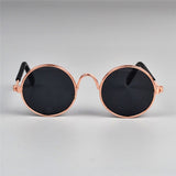 Cute & Funny Pet Sunglasses Classic Retro Circular Metal Prince Sunglasses for Cats or Small Dogs Fashion Cat Glasses