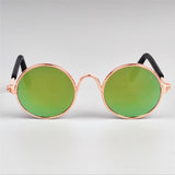 Cute & Funny Pet Sunglasses Classic Retro Circular Metal Prince Sunglasses for Cats or Small Dogs Fashion Cat Glasses