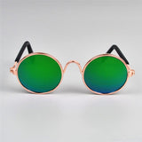 Cute & Funny Pet Sunglasses Classic Retro Circular Metal Prince Sunglasses for Cats or Small Dogs Fashion Cat Glasses