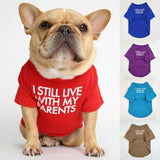 Big Size Letters Printed Summer Dog T-shirt Pure Cotton Dog Clothes for French Bulldog Soft Breathable Pet Costume 2020 Fashion