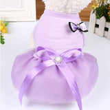 Cute Dog Dress Dog Clothes For Small Dogs Fashion Pink Red Dog Skirt Cute Sleeveless Princess Dress Puppy Pet Cat Cotton Costume